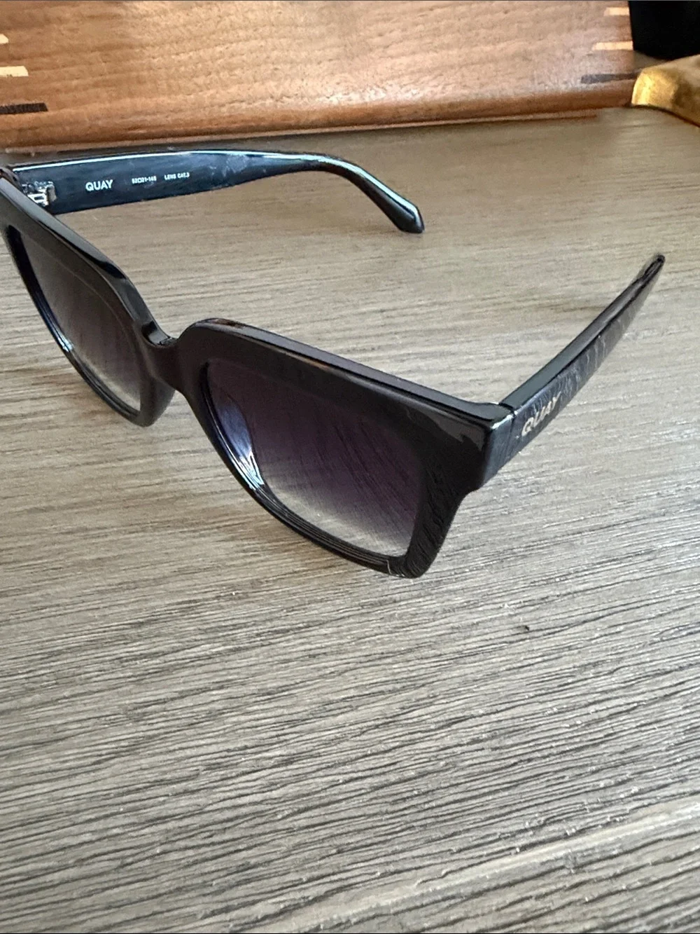 Quay Australia Black Retro Cat-Eye Sunglasses for Women